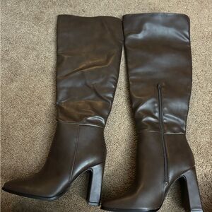 Brown Heeled Boots size Women’s 9